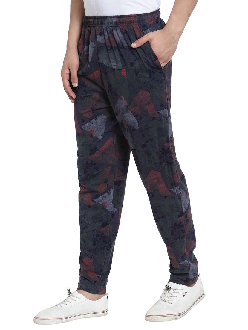 mid rise printed full length track pant - 19497448 -  Standard Image - 1