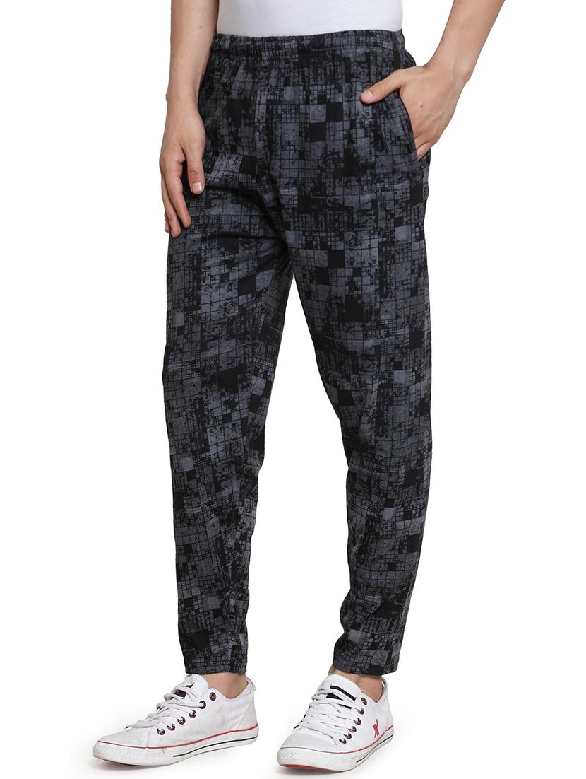 mid rise printed full length track pant - 19497449 - Standard Image - 1