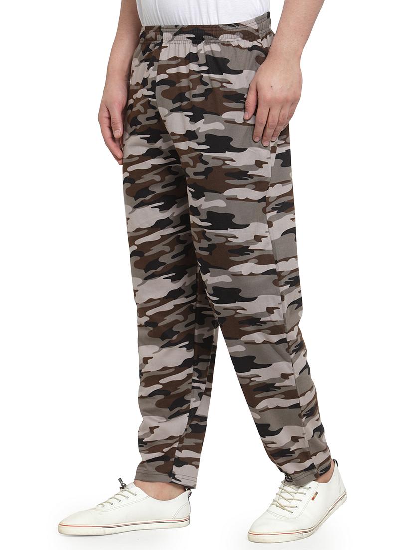 mid rise printed full length track pant - 19497453 - Standard Image - 1