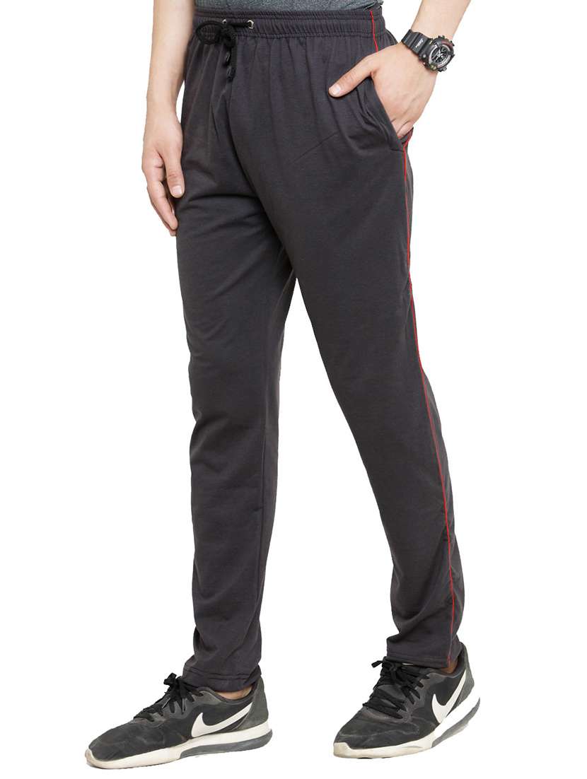 mid rise solid full length track pant - 19497459 -  Standard Image - 1
