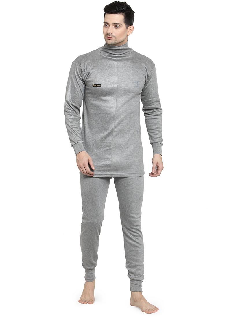 grey cotton thermal top - 19497507 - Zoom Image - 0