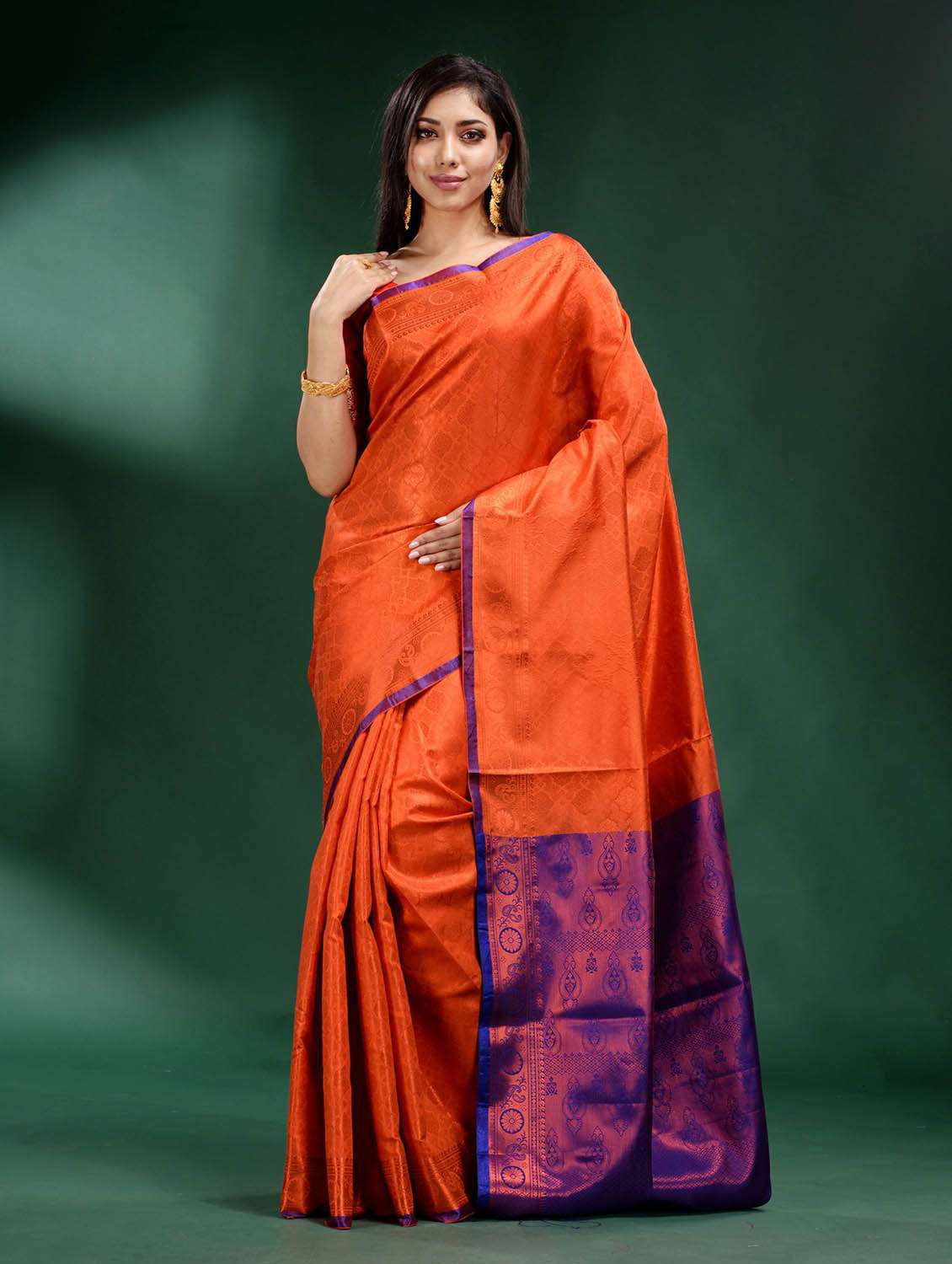 self design woven saree with blouse - 19497812 -  Standard Image - 1