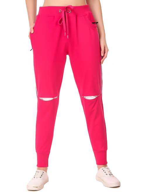 mid rise solid jogger - 19503473 -  Standard Image - 0