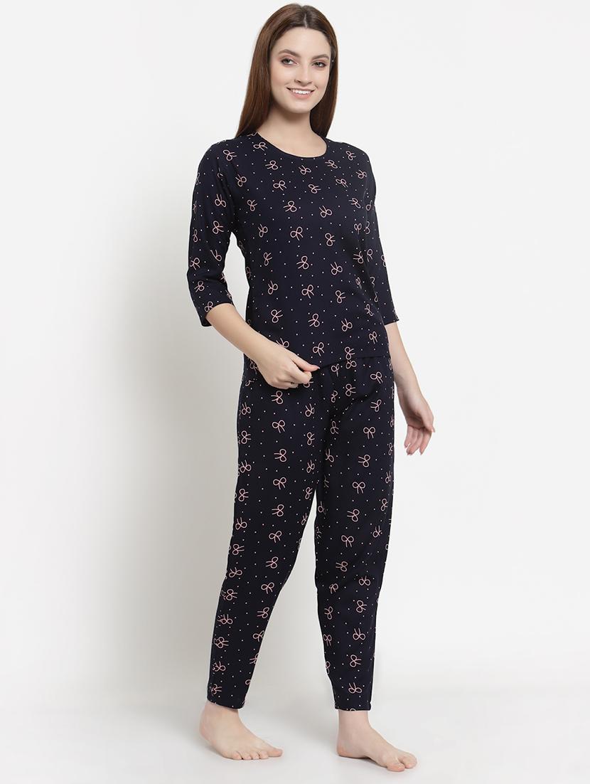printed pyjama nightwear set - 19503555 - Standard Image - 1