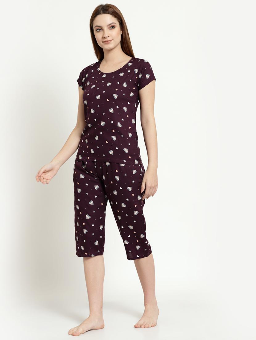 printed nightwear set - 19503558 - Standard Image - 1