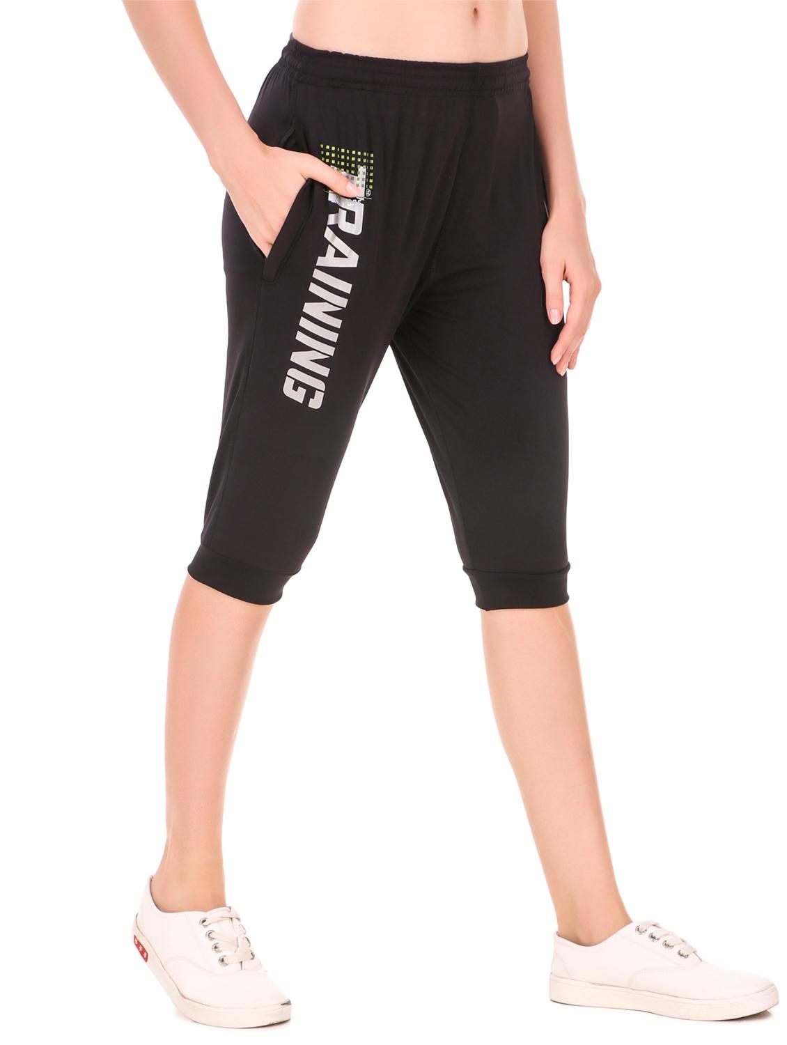 black sports capri - 19503815 - Standard Image - 1