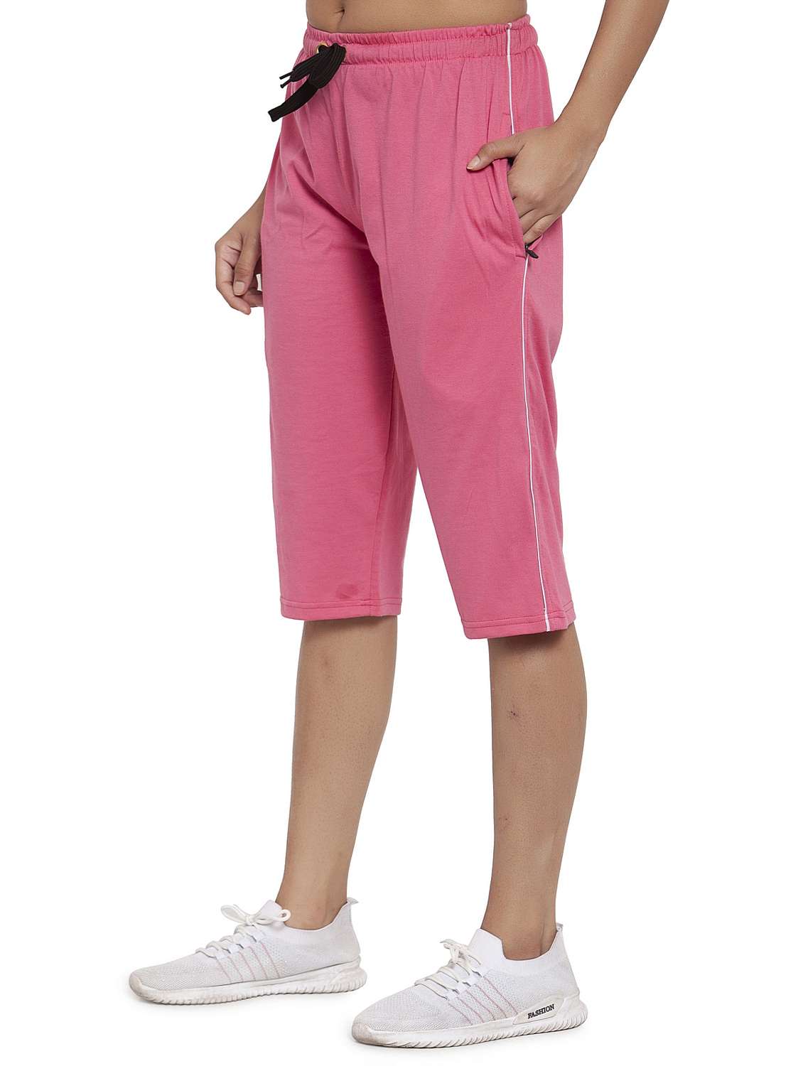 pink sports capri - 19503821 - Standard Image - 1