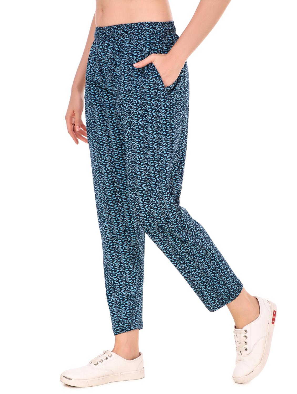 mid rise printed track pant - 19503839 - Standard Image - 1