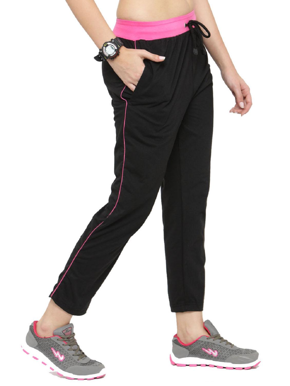 mid rise solid track pant - 19503854 -  Standard Image - 1