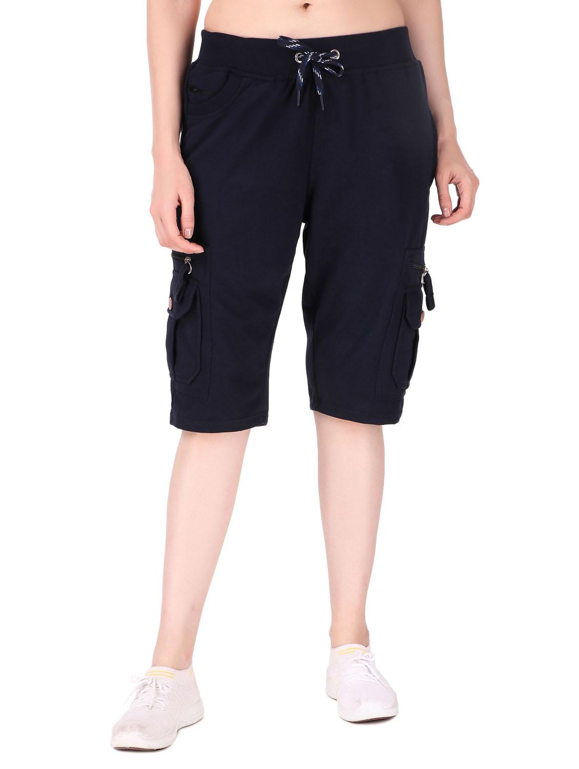 navy blue sports capri - 19503882 - Zoom Image - 0