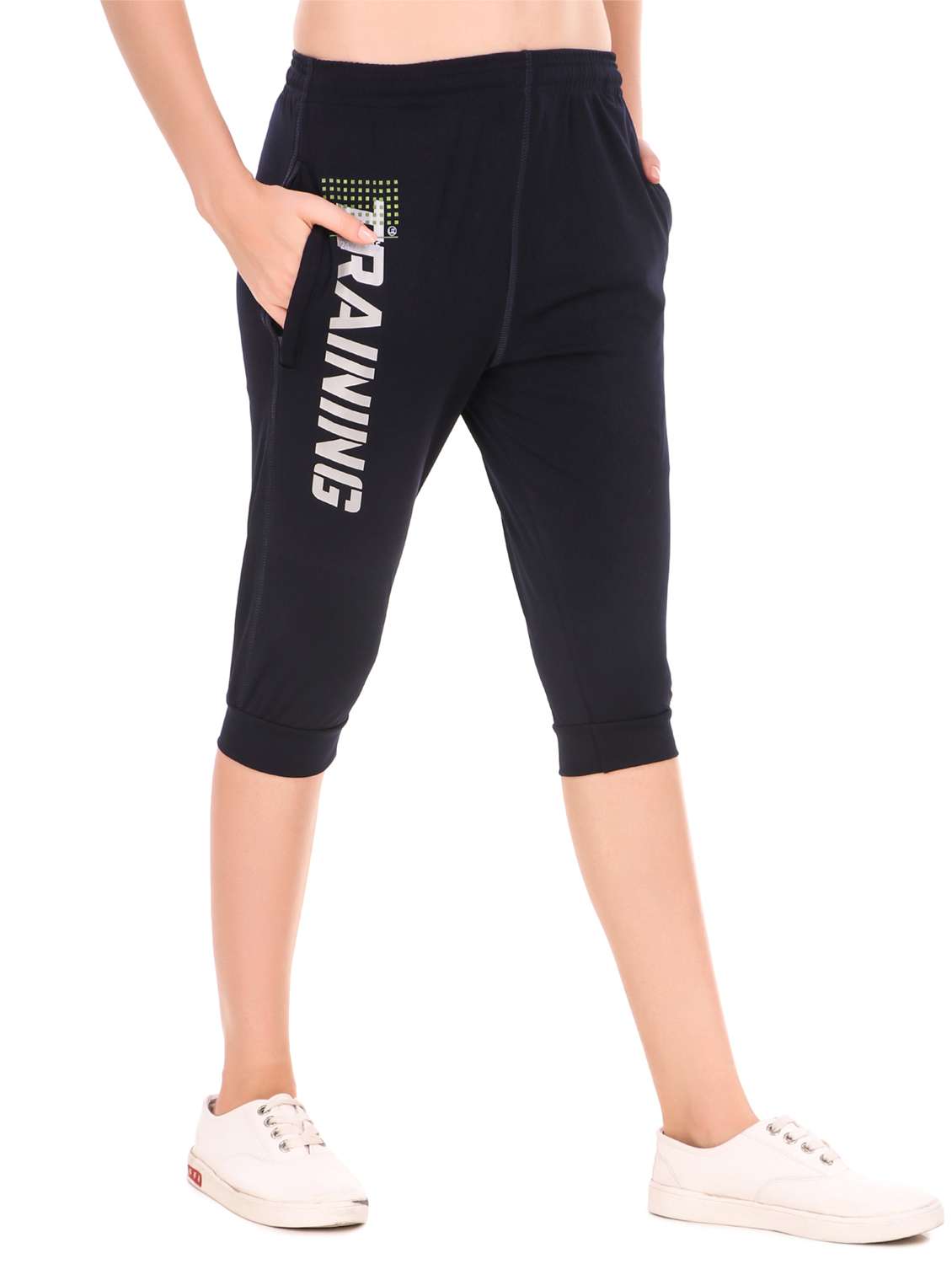 navy blue sports capri - 19503886 -  Standard Image - 1