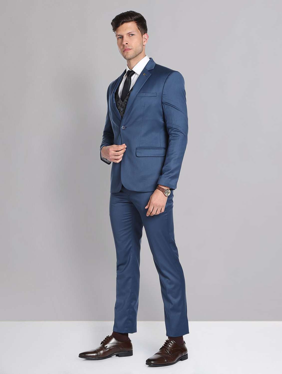 blue terry rayon single breasted suit - 19504064 -  Standard Image - 1