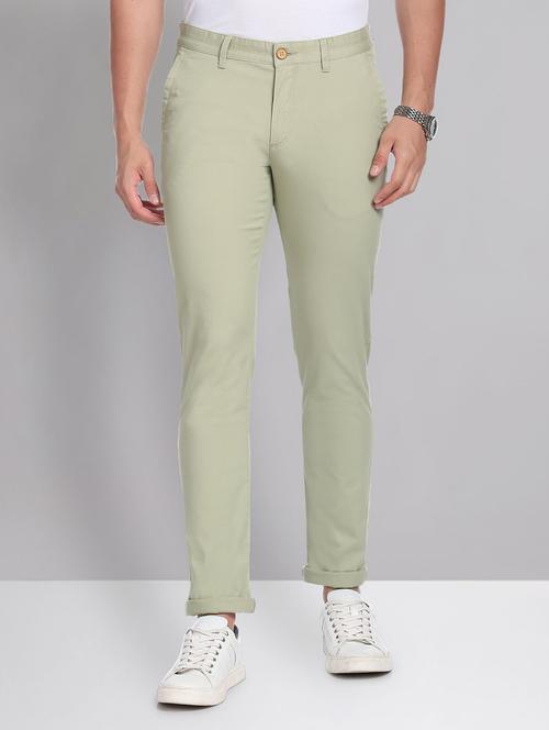 green cotton chinos casual trousers - 19504080 -  Standard Image - 0