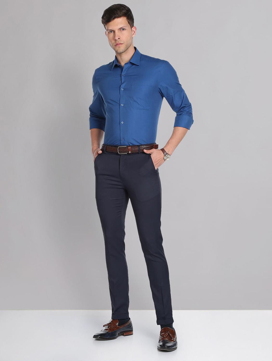 mens solids formal shirt - 19504110 - Standard Image - 4