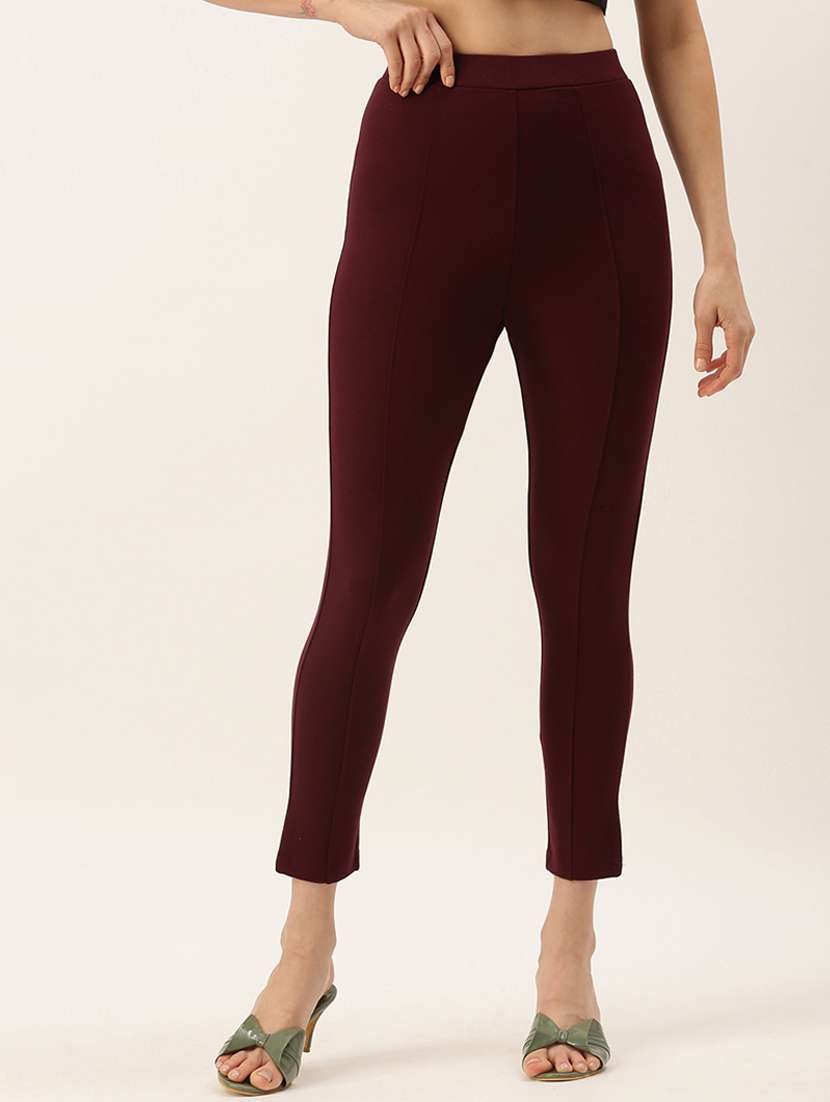 viscose solid treggings
