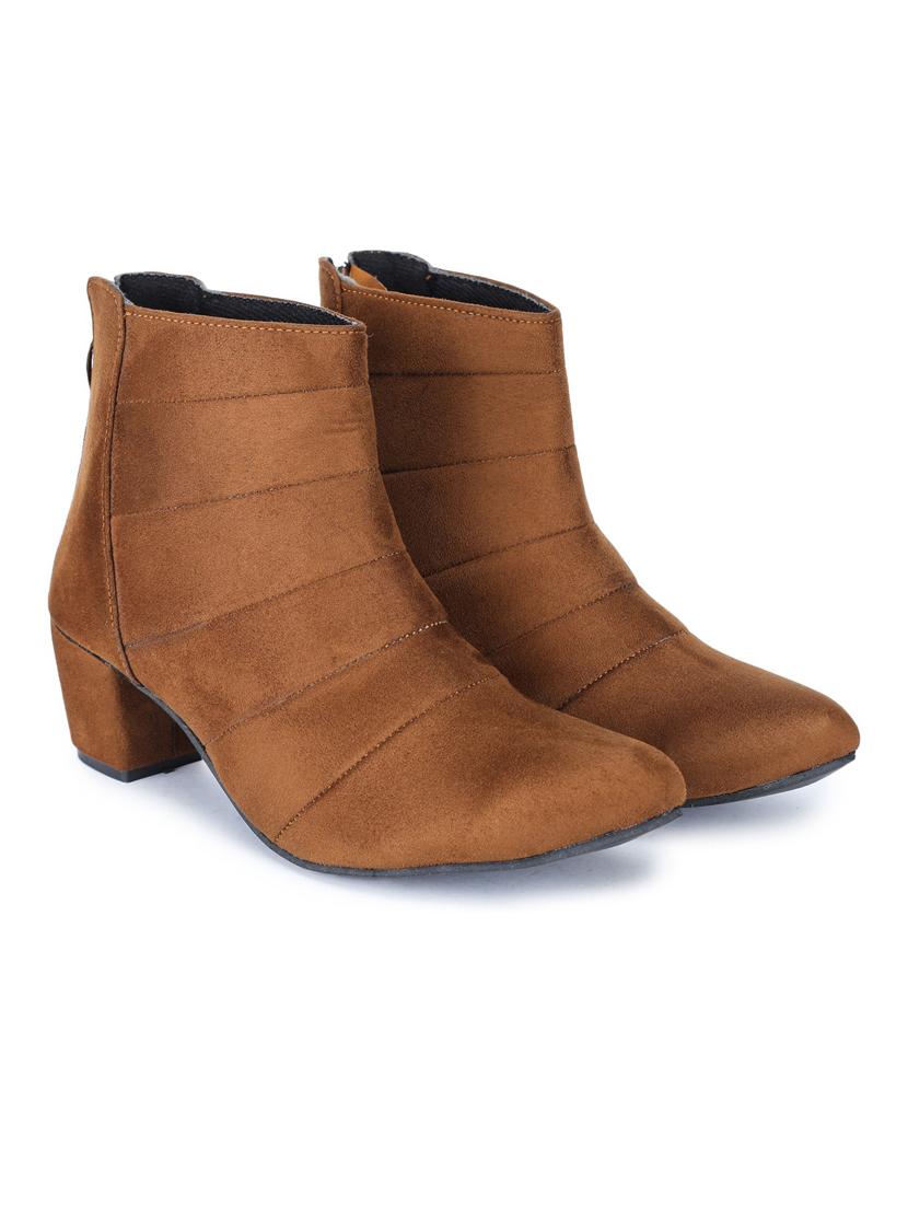 tan solid ankle boot - 19514807 -  Standard Image - 1