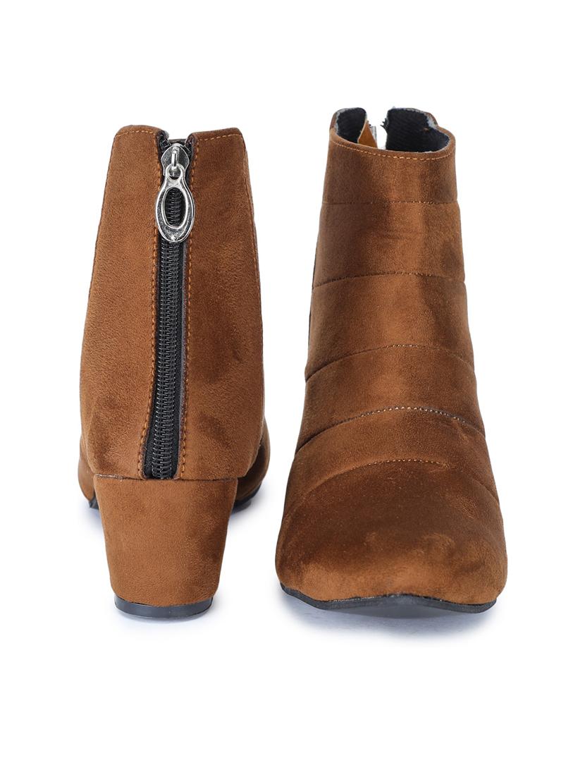 tan solid ankle boot - 19514807 - Standard Image - 4