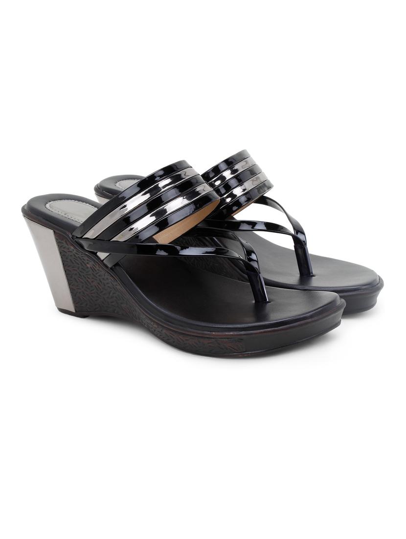 black slip on sandal - 19514825 -  Standard Image - 1