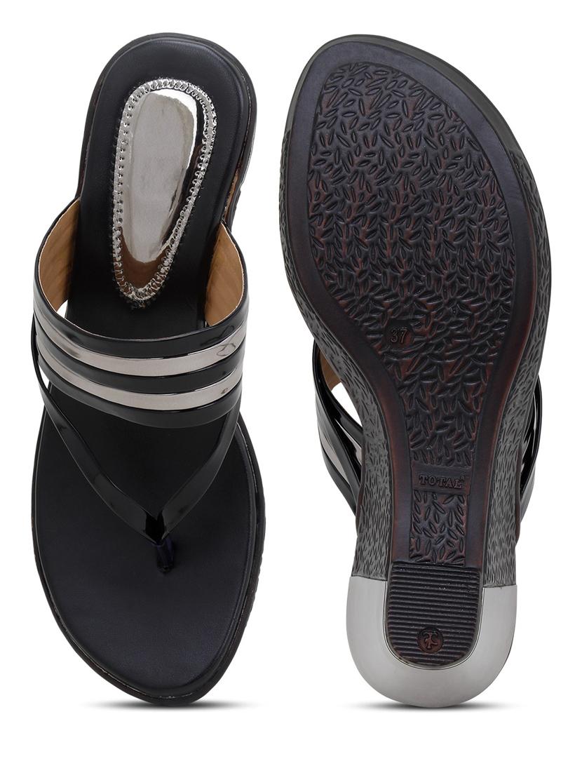 black slip on sandal - 19514825 - Standard Image - 4