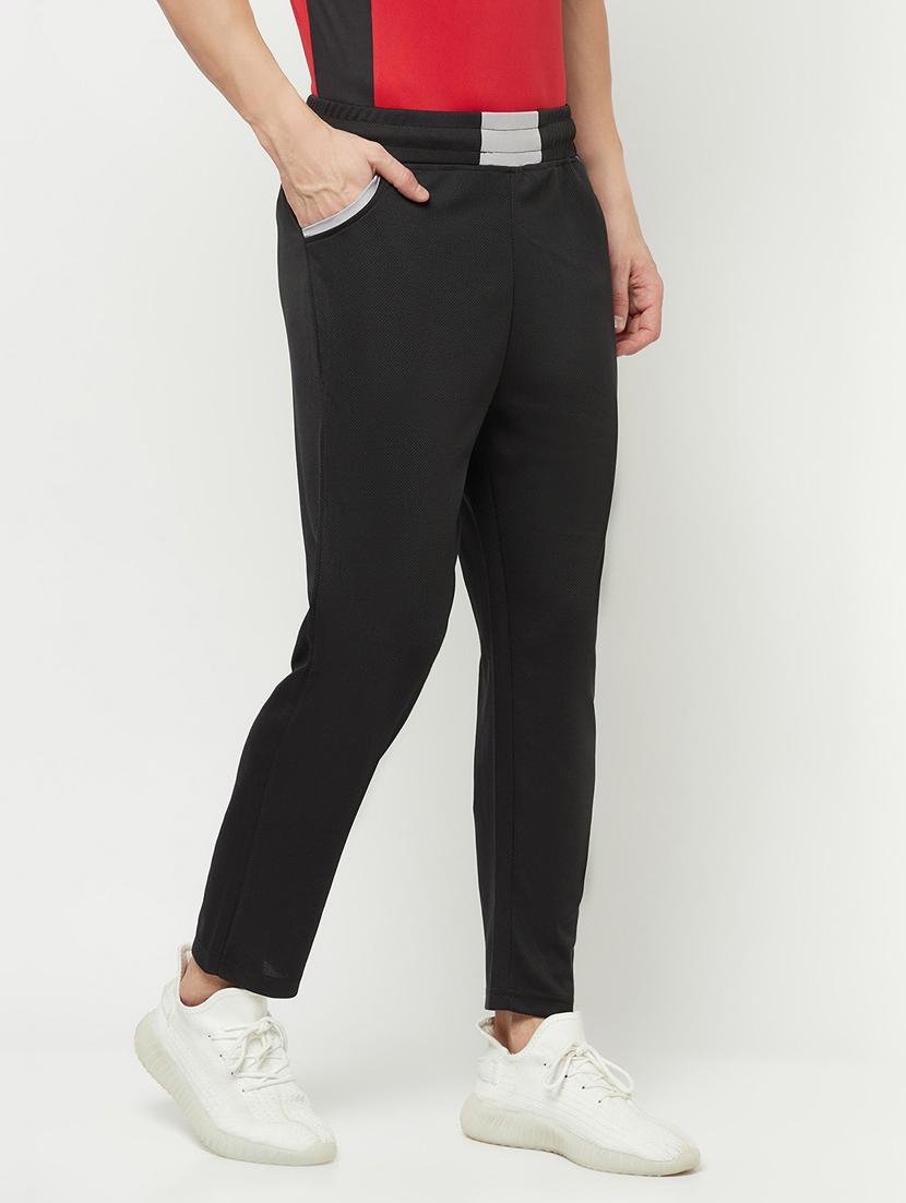 mid rise solid full length track pant - 19514957 - Standard Image - 1