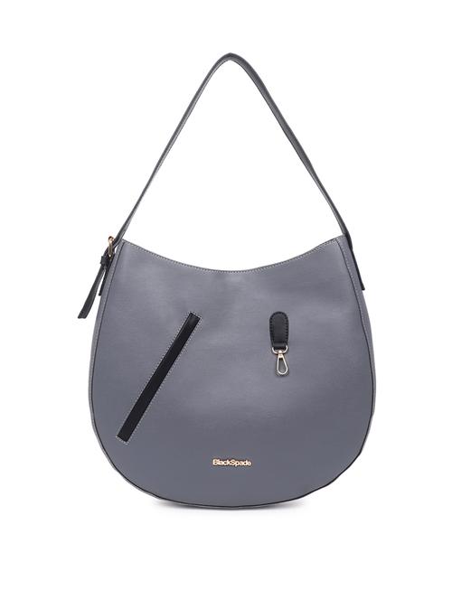 grey leatherette (pu) handbag - 19517980 -  Standard Image - 0