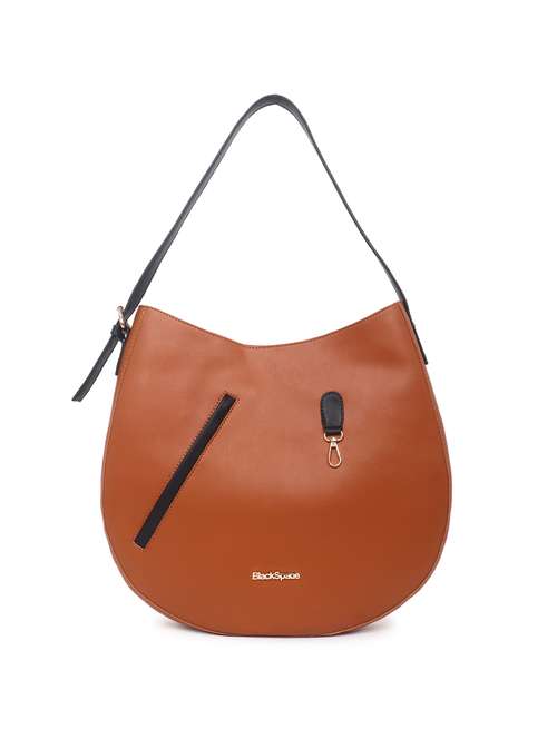 tan leatherette (pu) handbag - 19517982 - Standard Image - 0