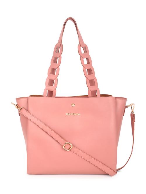 pink leatherette (pu) handbag - 19517988 - Standard Image - 0