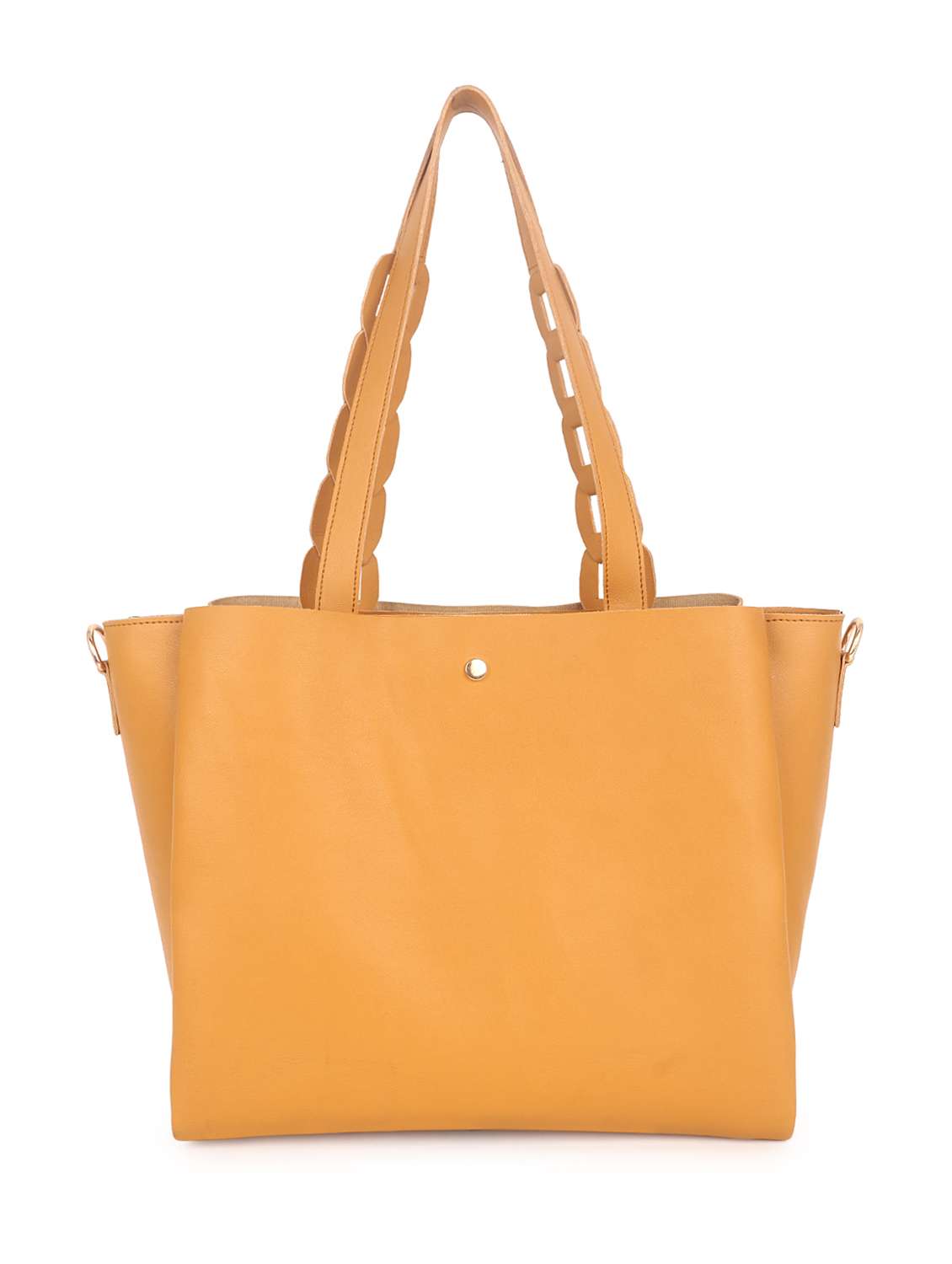 yellow leatherette (pu) handbag - 19517990 - Standard Image - 1