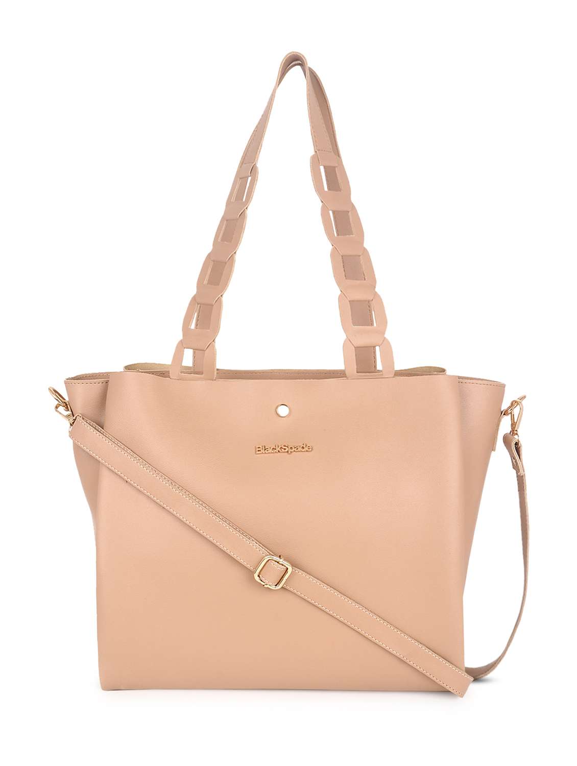 beige leatherette (pu) handbag