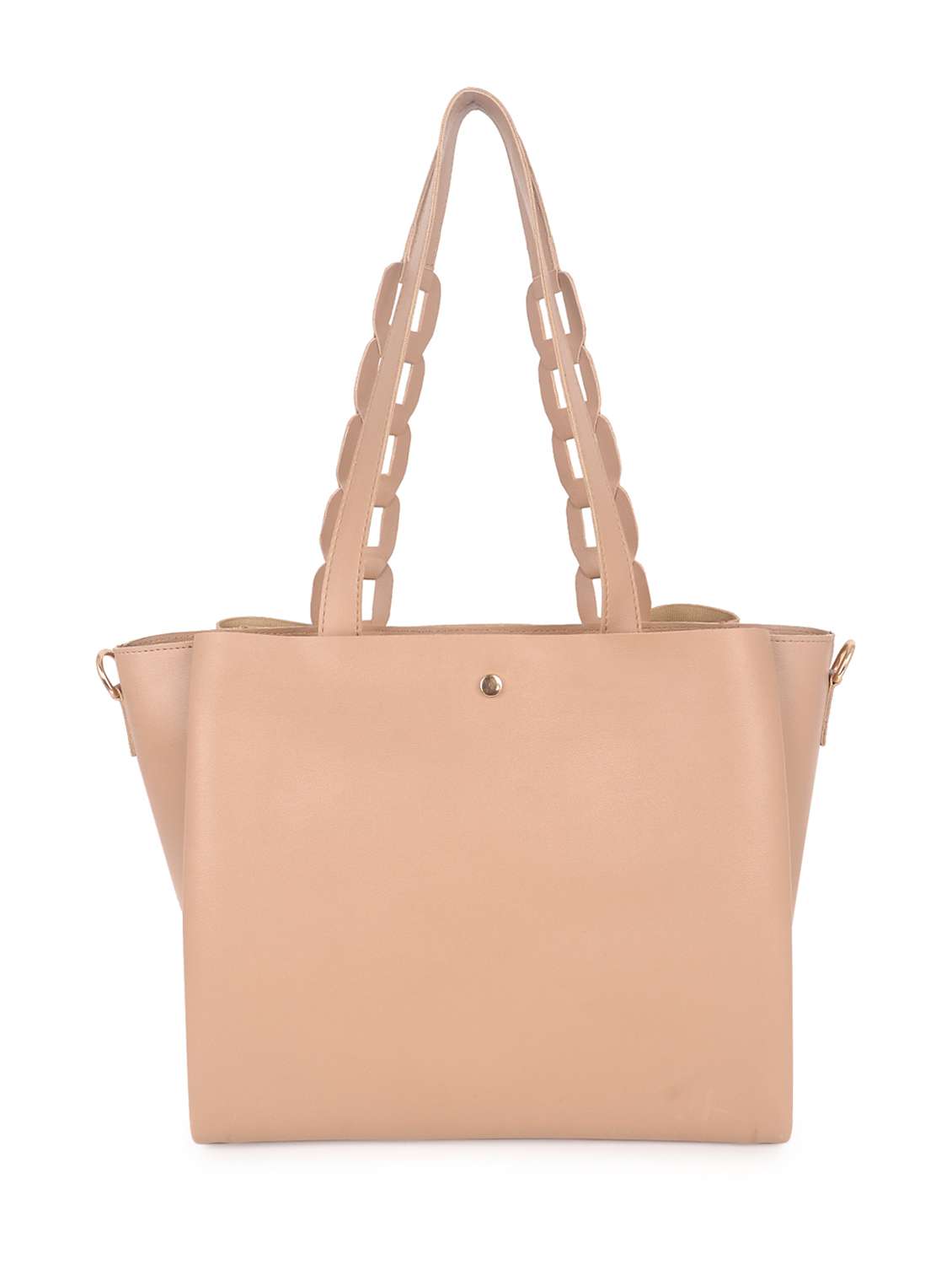 beige leatherette (pu) handbag - 19517991 -  Standard Image - 1