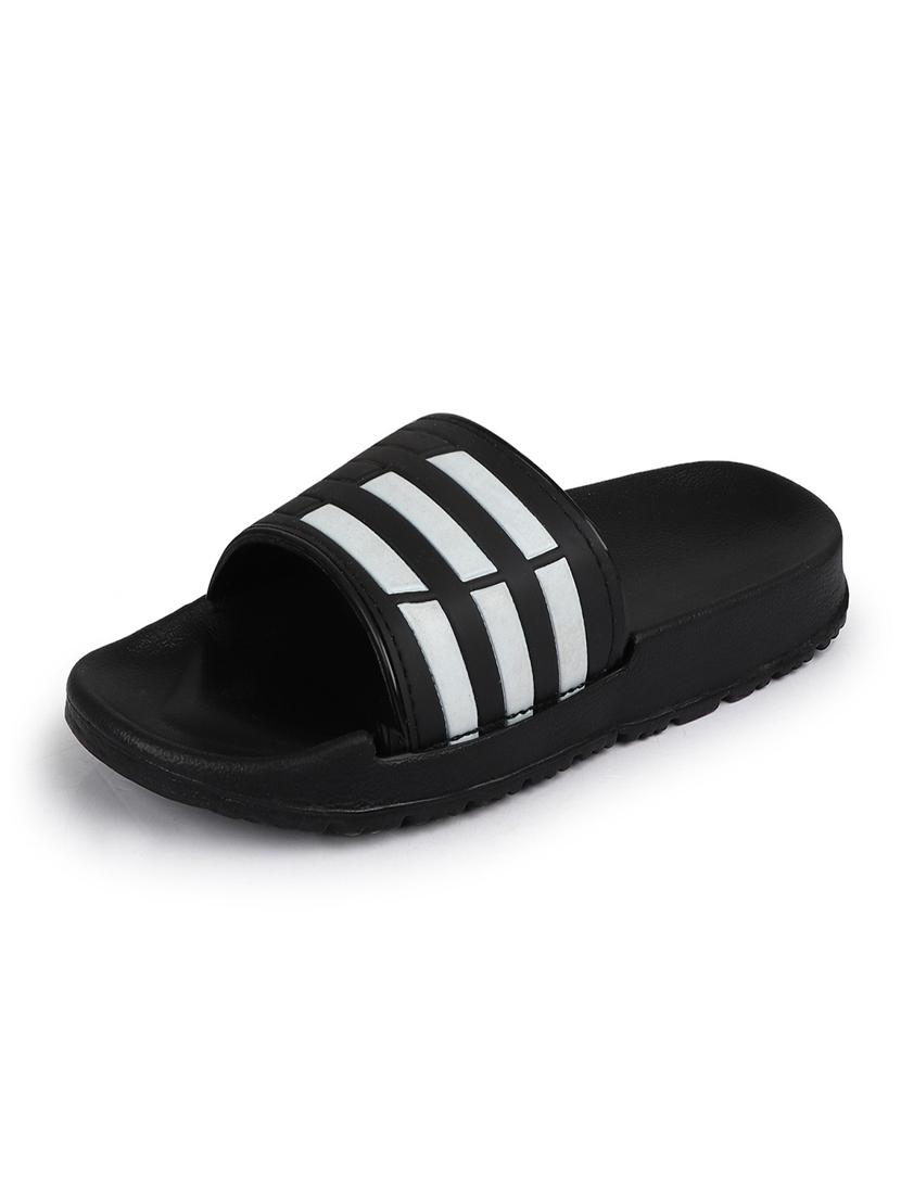 black striped slip on slider - 19518301 - Standard Image - 1