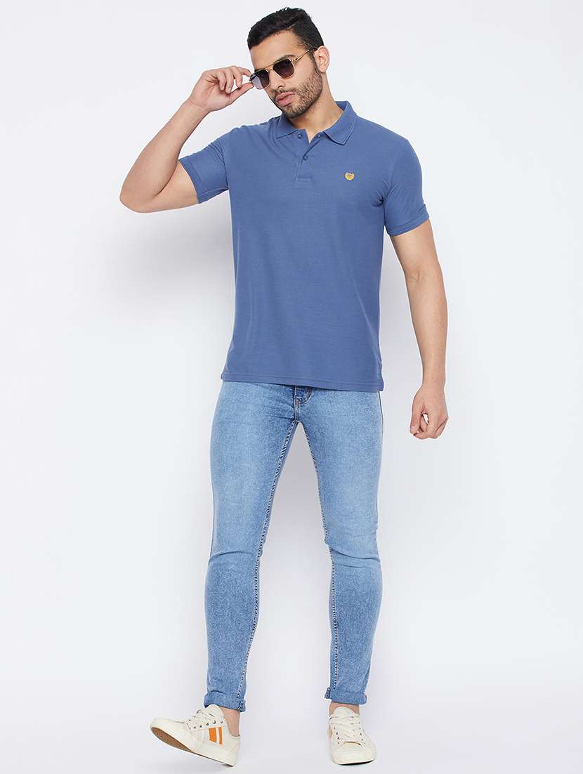 men short sleeves plain polo t-shirt  - 19519418 -  Standard Image - 4