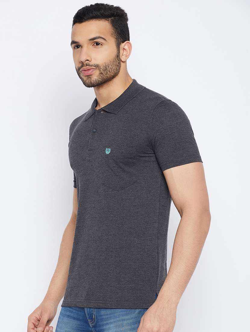 men short sleeves plain polo t-shirt  - 19519425 -  Standard Image - 1