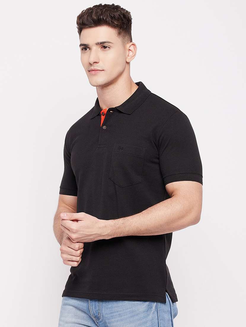 men short sleeves plain polo t-shirt  - 19519427 -  Standard Image - 1