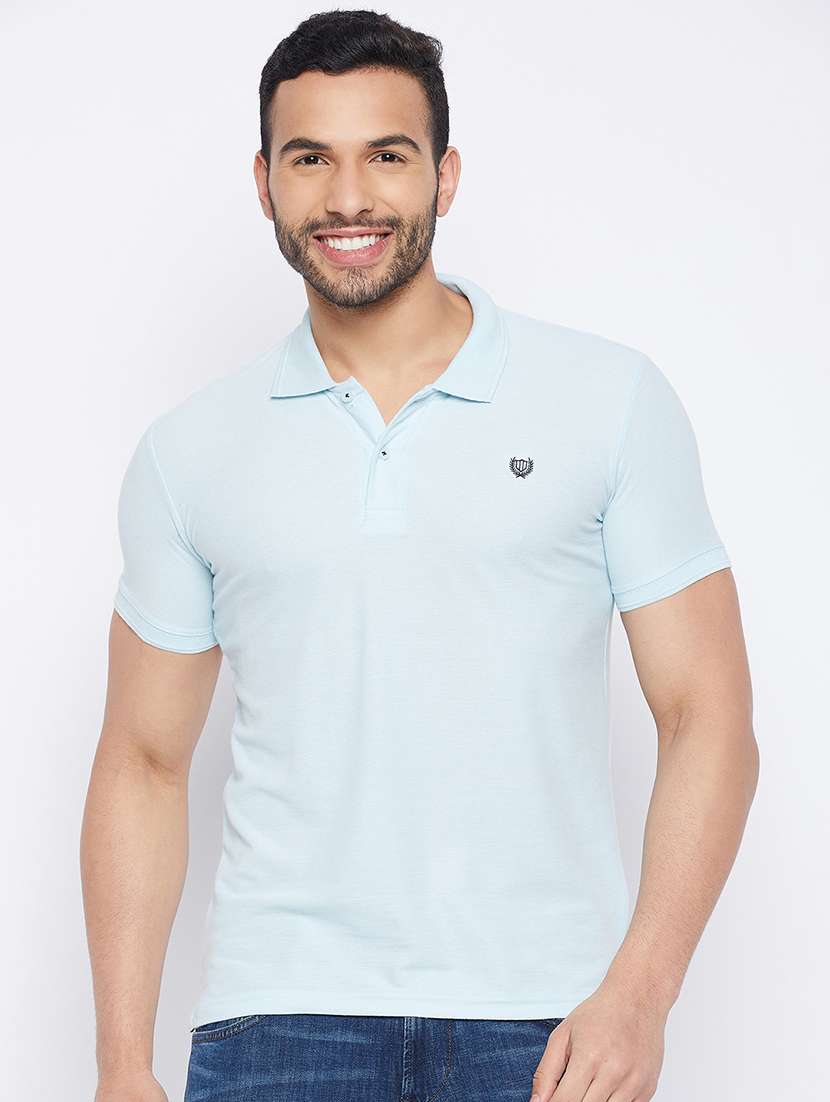 men short sleeves plain polo t-shirt 