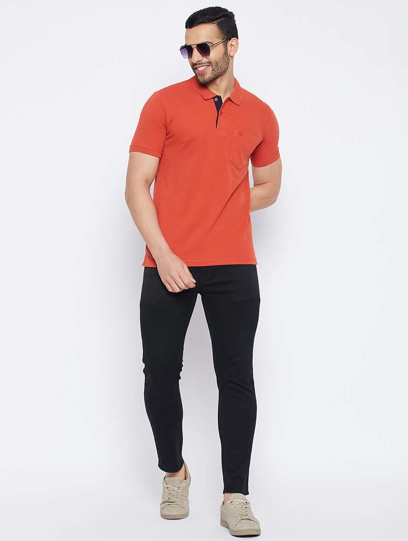 men short sleeves plain polo t-shirt  - 19519433 -  Standard Image - 4