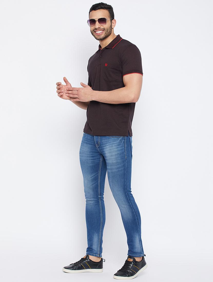 men short sleeves plain polo t-shirt - 19519437 - Standard Image - 4