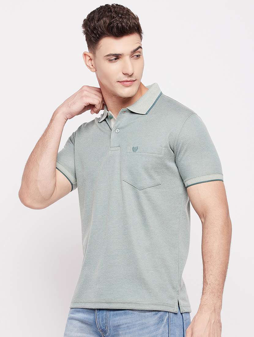 men short sleeves plain polo t-shirt - 19519438 - Standard Image - 1