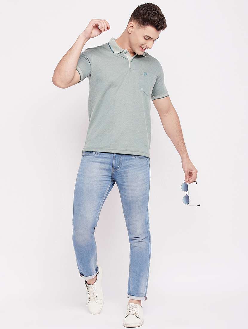 men short sleeves plain polo t-shirt - 19519438 - Standard Image - 4