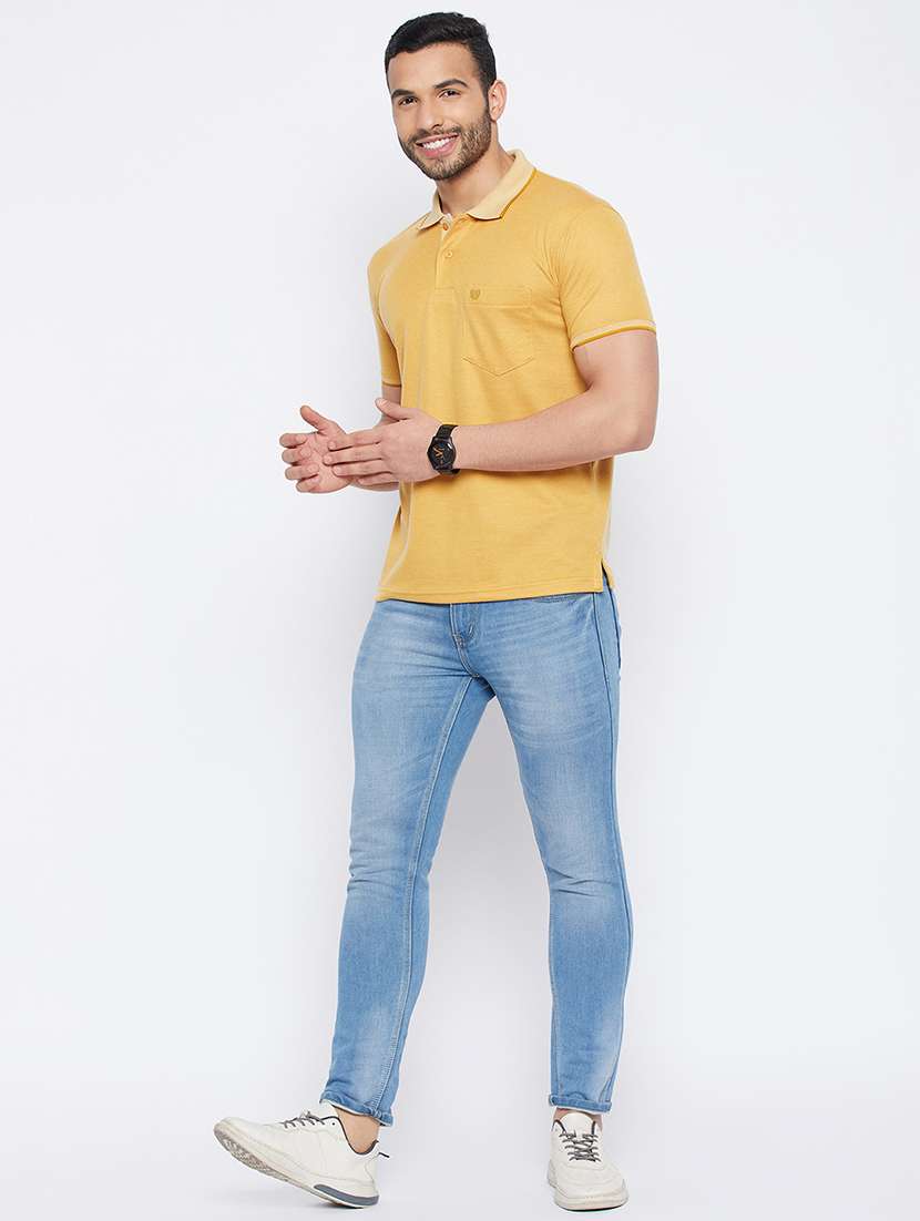 men short sleeves plain polo t-shirt - 19519441 - Standard Image - 4