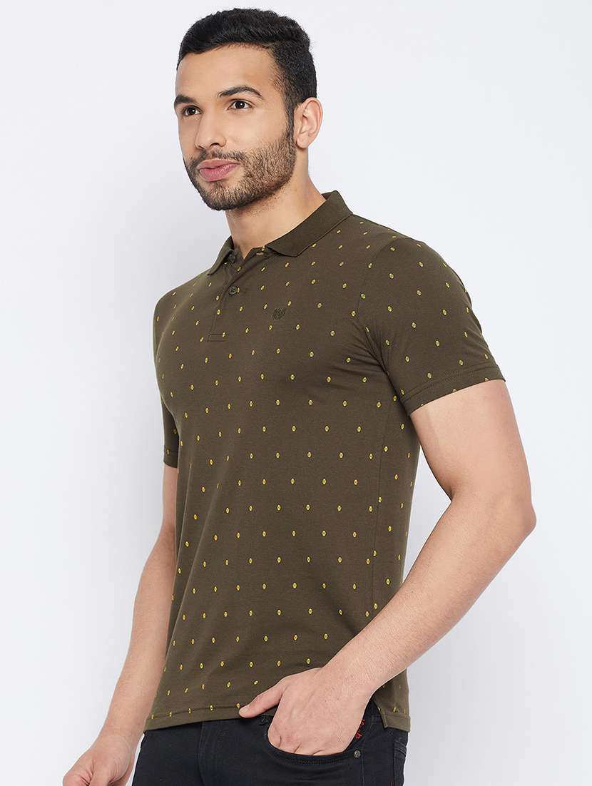 men short sleeves printed polo t-shirt  - 19519447 -  Standard Image - 1