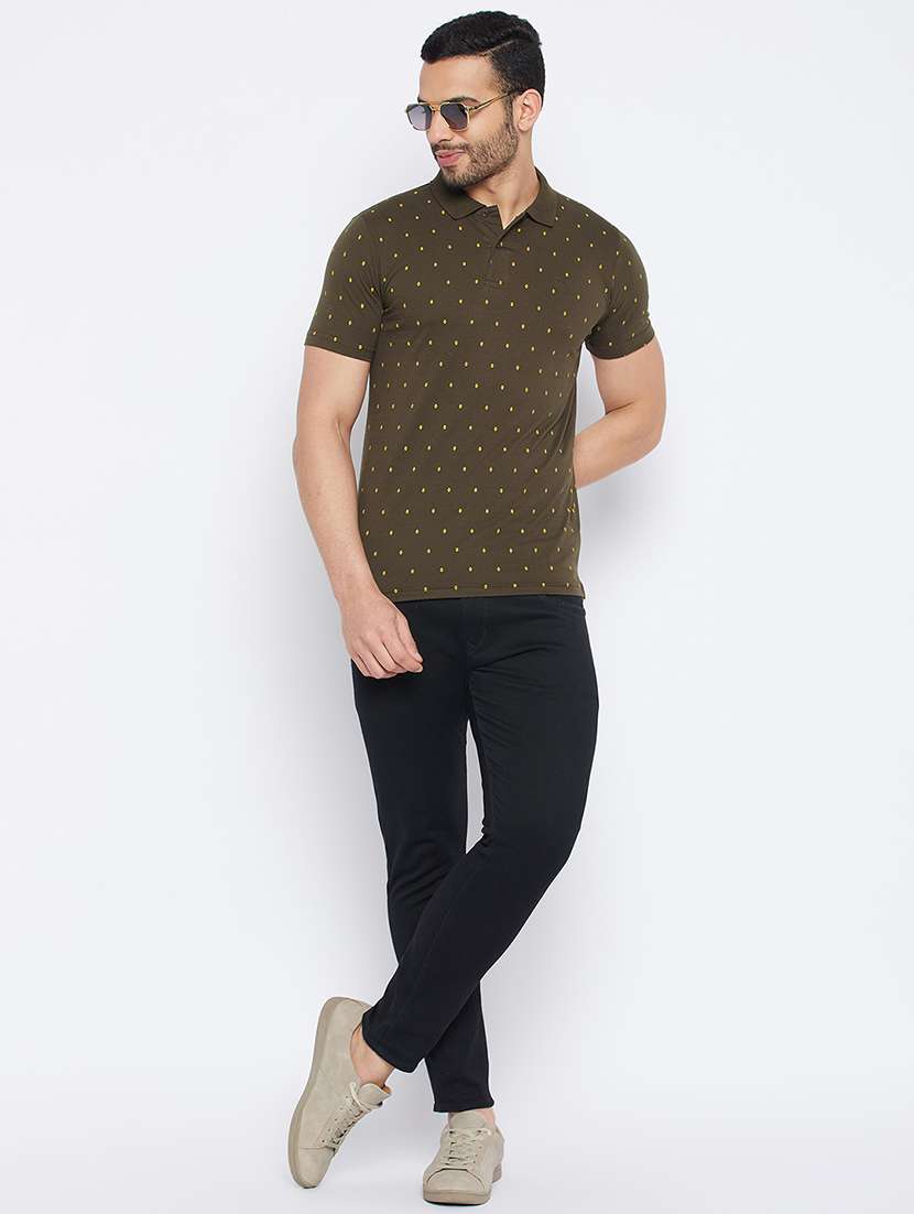 men short sleeves printed polo t-shirt  - 19519447 -  Standard Image - 4