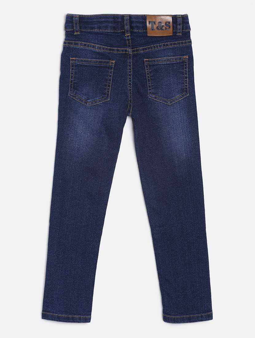 Boy's Plain Skinny Fit Jeans - 19520401 -  Standard Image - 4