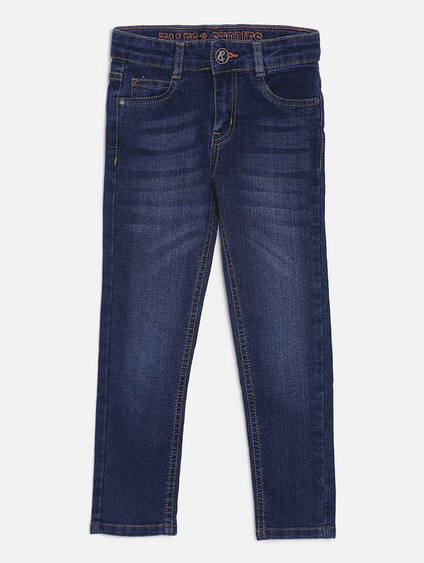 boy's plain skinny fit jeans - 19520410 -  Standard Image - 1