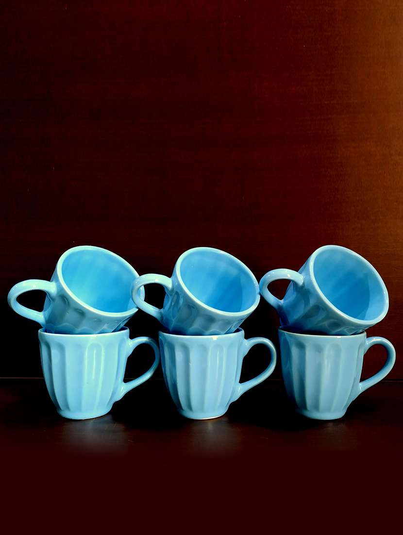 moody panda large & vibrant set of 6 cups | designer cup set | set of 6 cups | ceramic