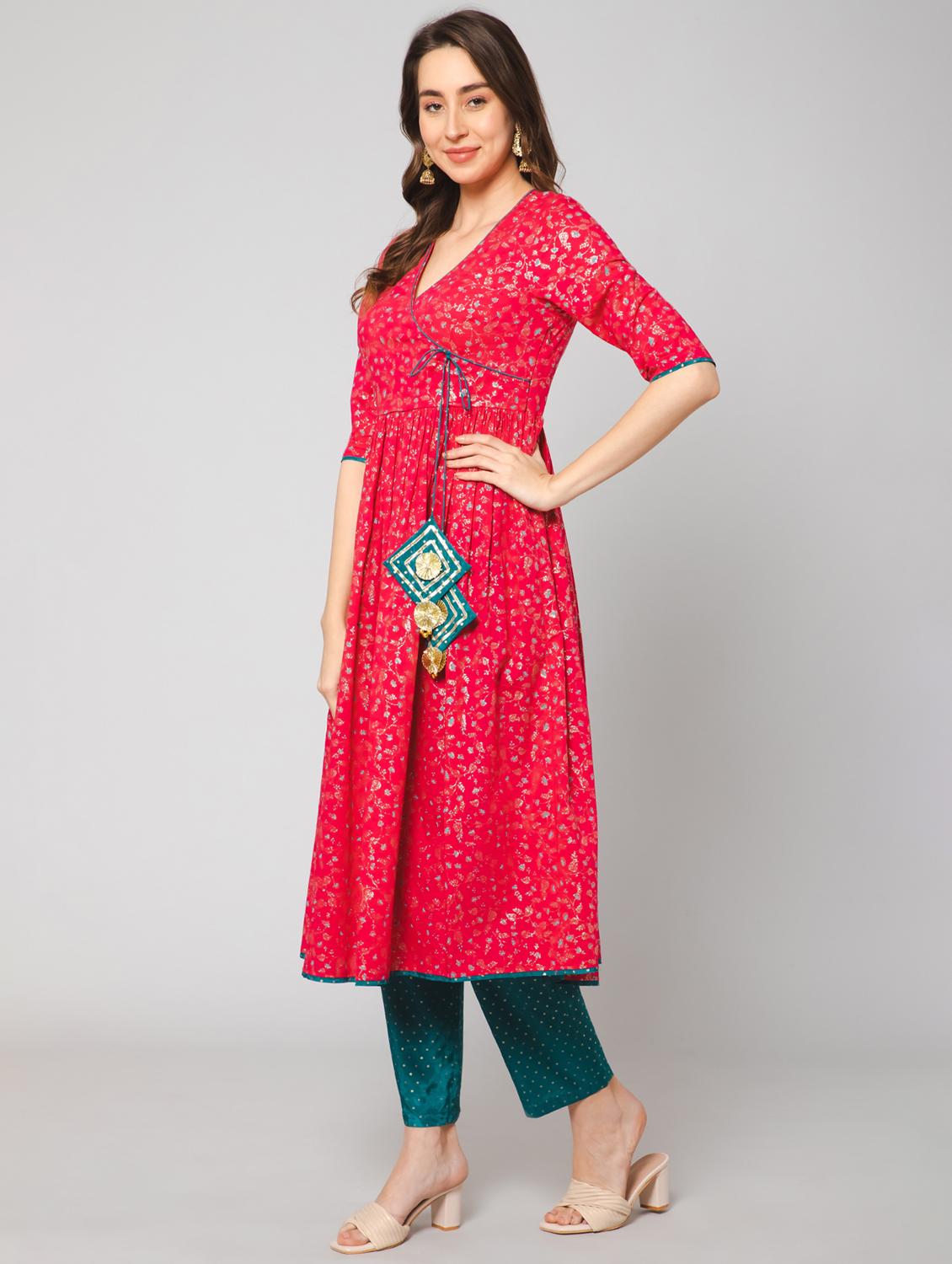 printed kurta pant set - 19522260 -  Standard Image - 1
