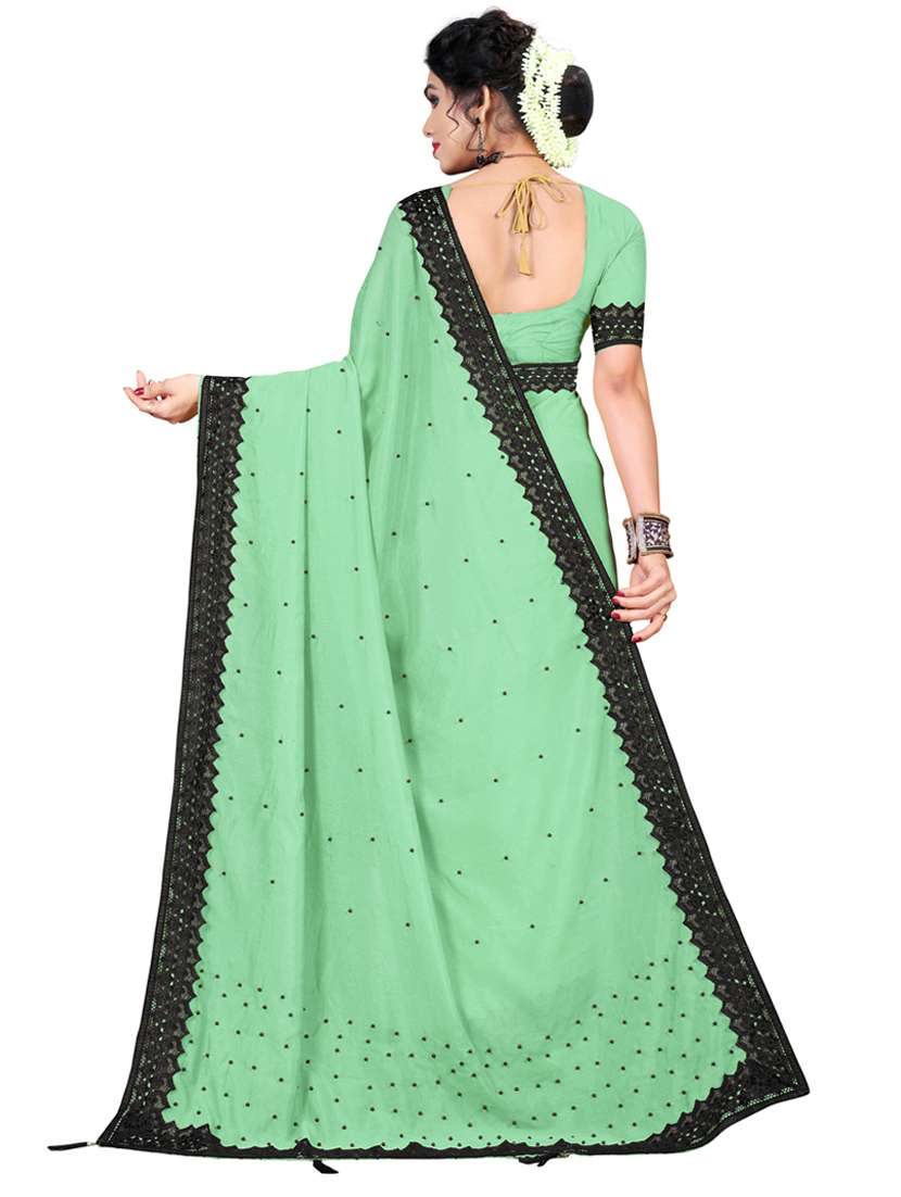 self design embroidered saree with blouse - 19522497 -  Standard Image - 1