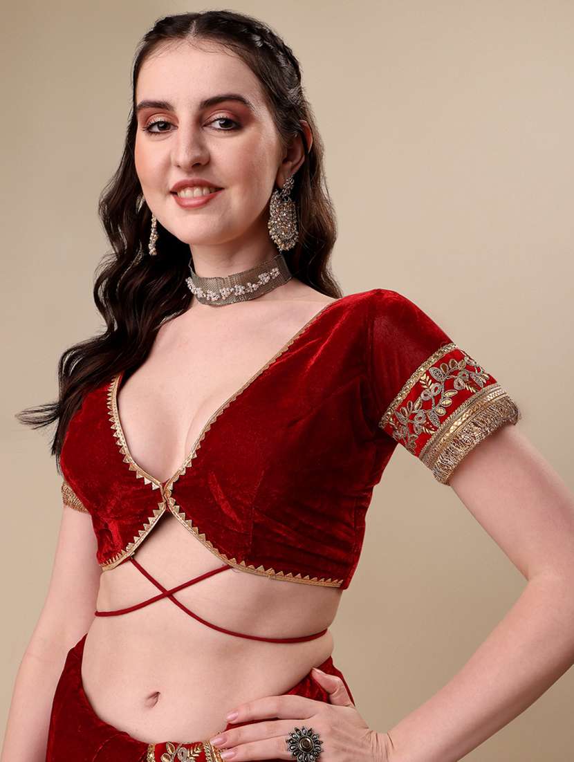 women's bordered royal blue colored saree - 19522525 -  Standard Image - 4