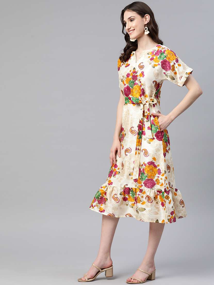 women's fit & flare floral dress - 19522610 -  Standard Image - 1