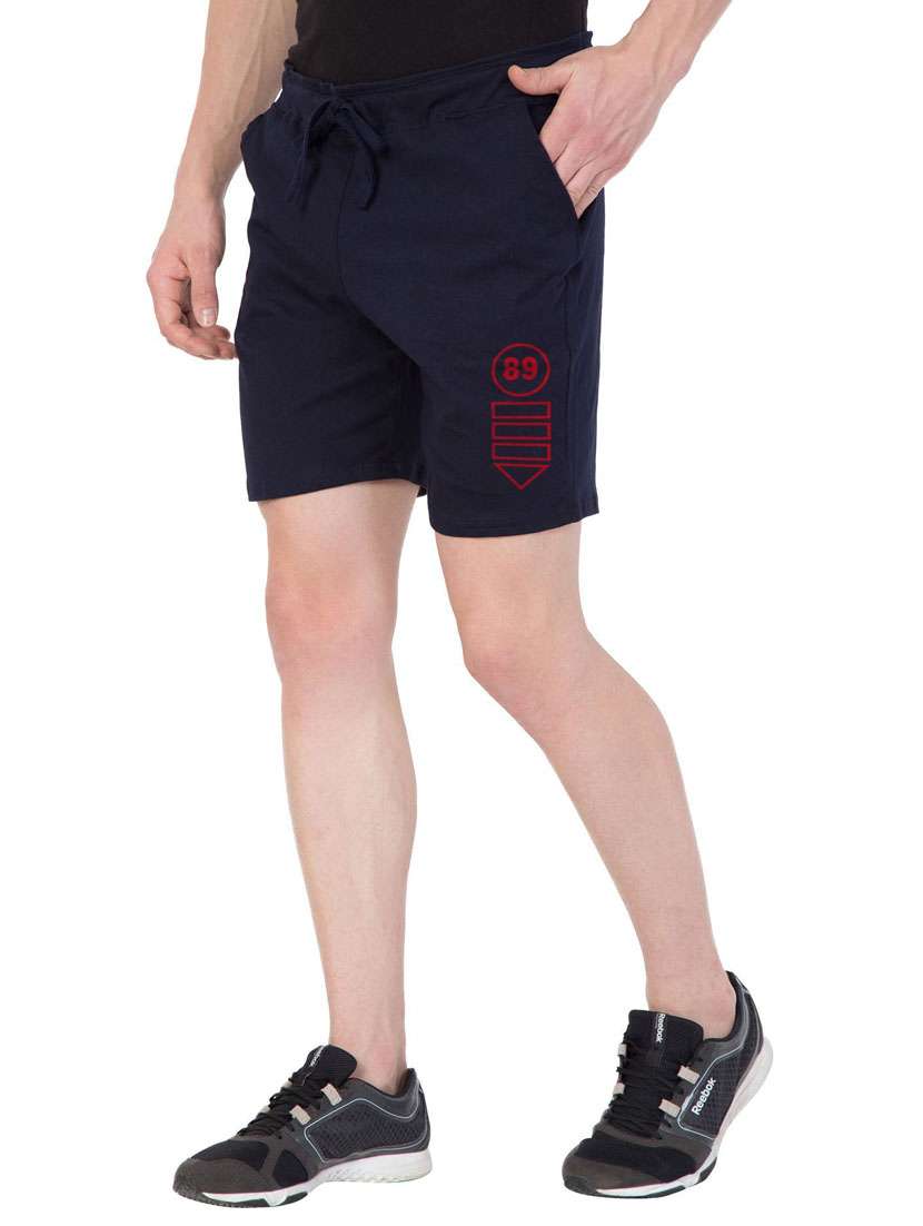 navy blue cotton blend short - 19523115 -  Standard Image - 1